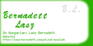 bernadett lasz business card